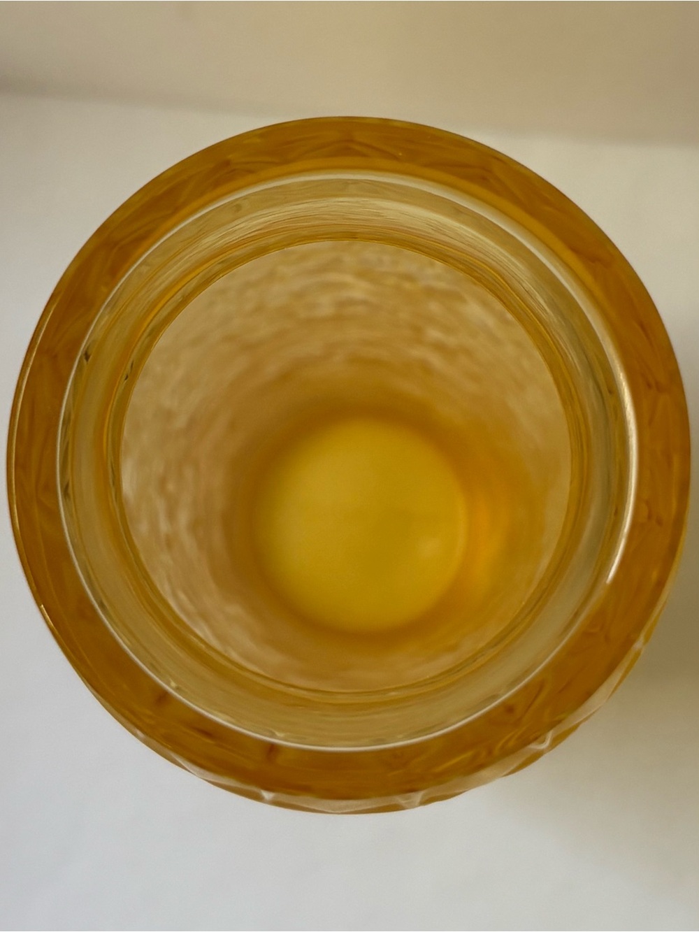 Lalique France Crystal Bougainvillea Vase Amber/Gold Frosted Floral 7”Vintage - Picture 5 of 10